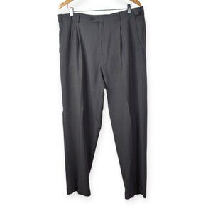 Covington Pants 36 x 28 Mens Gray Altered Hemmed Polyester Dress Pant